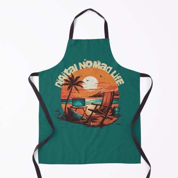 Item preview, Sunset Workstation Beach Scene for Digital Nomads designed and sold by Sir Meow Meow.