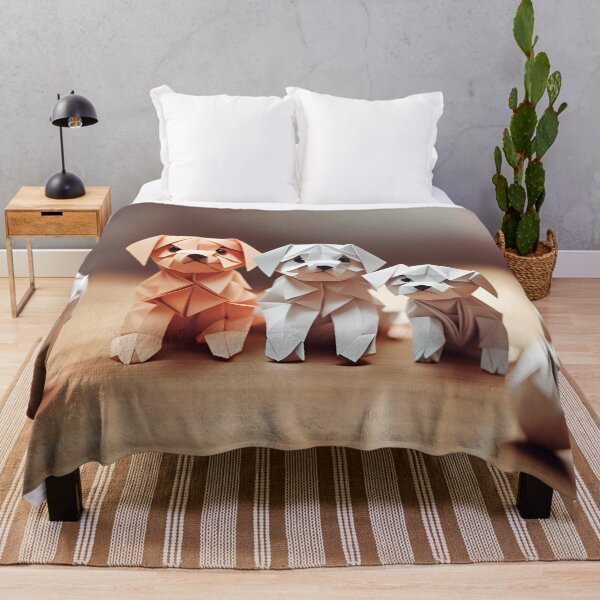 Item preview, Origami Art - Pawsitively Adorable Trio: Three Cute Puppies Stealing Hearts! designed and sold by ArtfulFolds.