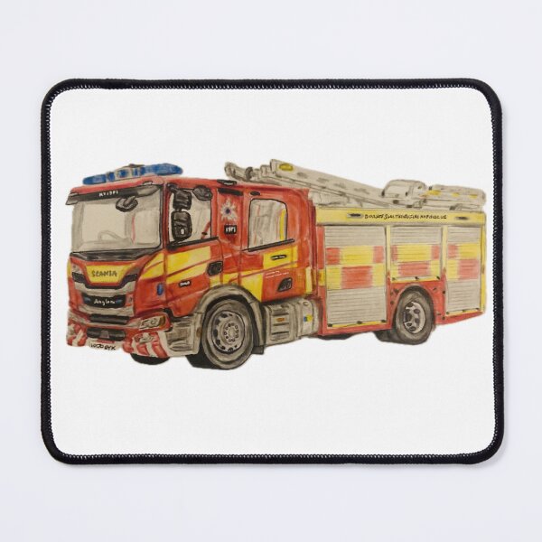 Item preview, Dorset & Wiltshire Fire engine designed and sold by Truck drawing art.