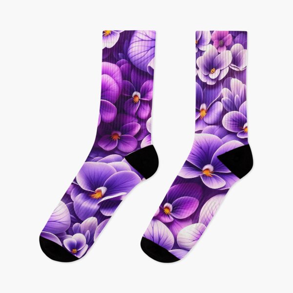 Item preview, Vibrant Violet Bliss: 3D Summer Blooms Pattern designed and sold by KNAA.