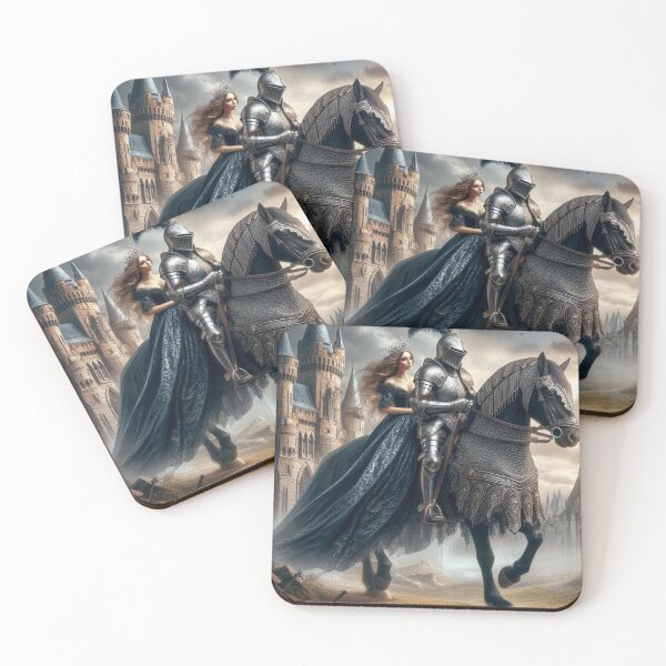 Item preview, Knight and the maiden on horse designed and sold by SeeingBeyond.