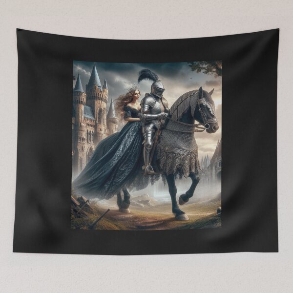Item preview, Knight and the maiden on horse designed and sold by SeeingBeyond.