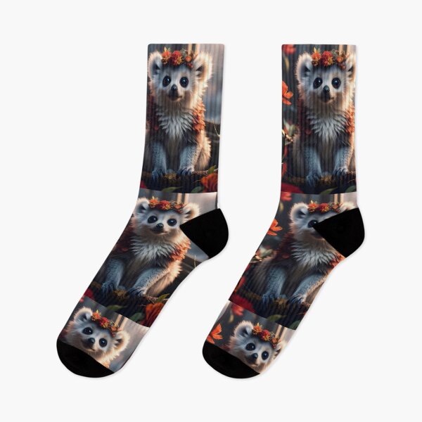 Item preview, Adorable Baby Lemur Covered In Flowers designed and sold by TheArtOfPat.