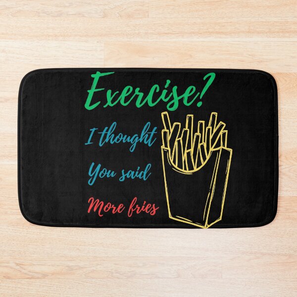 Item preview, Exercise? More fries funny t-shirt designed and sold by THISisIT-eshop.