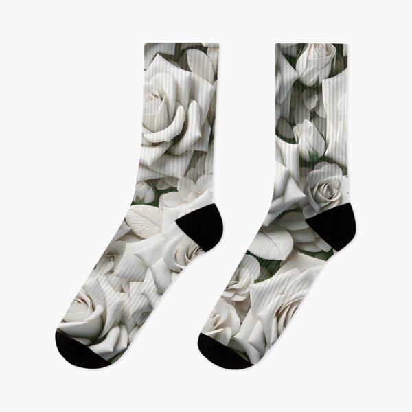Item preview, Infinite White Rose Splendor: Seamless 3D Pattern designed and sold by KNAA.