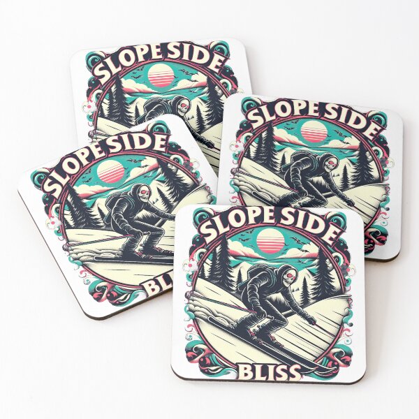 Item preview, Slope Side Bliss Gothic Skeleton Skiing Quote designed and sold by ArtadoraDesignz.