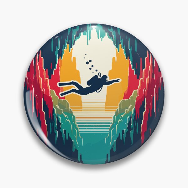 Item preview, Retro Cave Diving Explore Adventure designed and sold by TomFrontierArt.