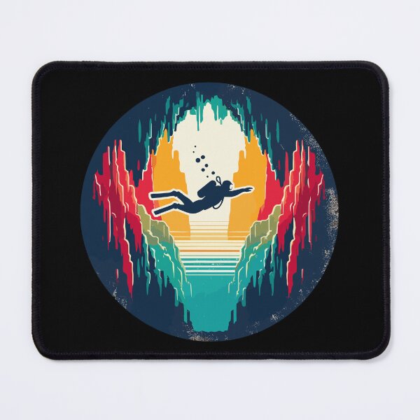 Item preview, Retro Cave Diving Explore Adventure designed and sold by TomFrontierArt.