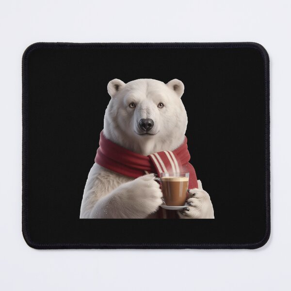 Item preview, Polar bear drinking coffee designed and sold by Ingridpd.