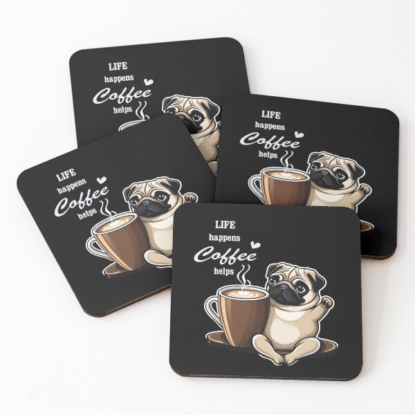 Item preview, Life happens Coffee helps - für Kaffeeliebhaber designed and sold by beDiceDesigns.
