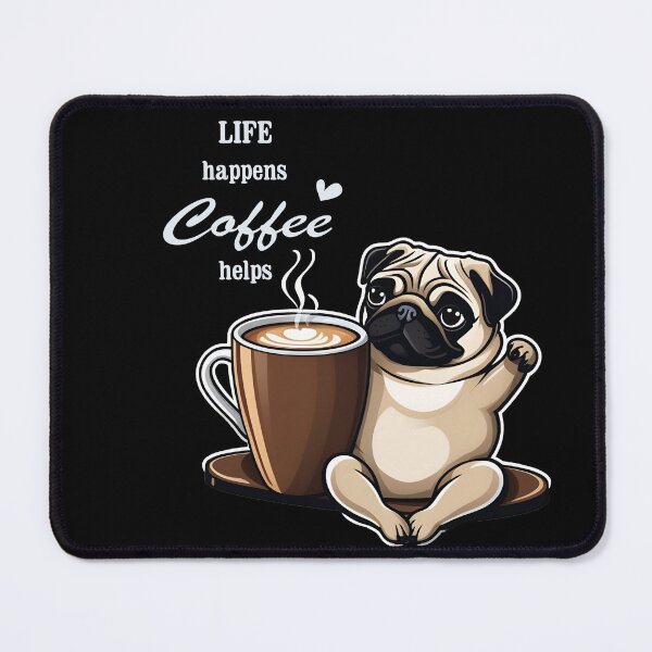 Item preview, Life happens Coffee helps - für Kaffeeliebhaber designed and sold by beDiceDesigns.