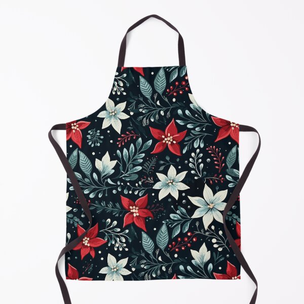 Item preview, Red and White Floral Christmas Pattern designed and sold by SBD-Shop.