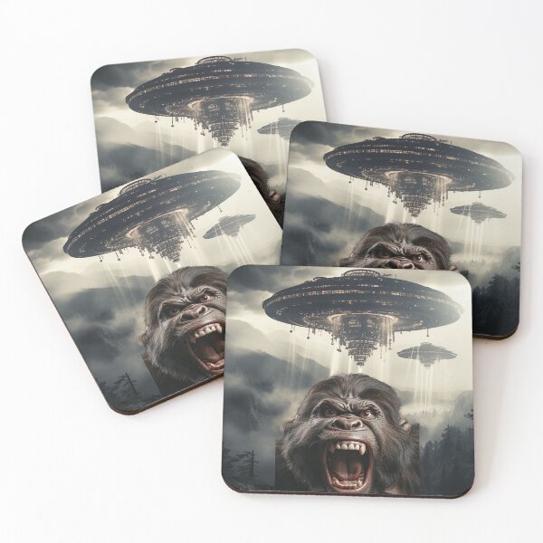 Item preview, Gorilla Selfie with UFOs designed and sold by Master-Print.