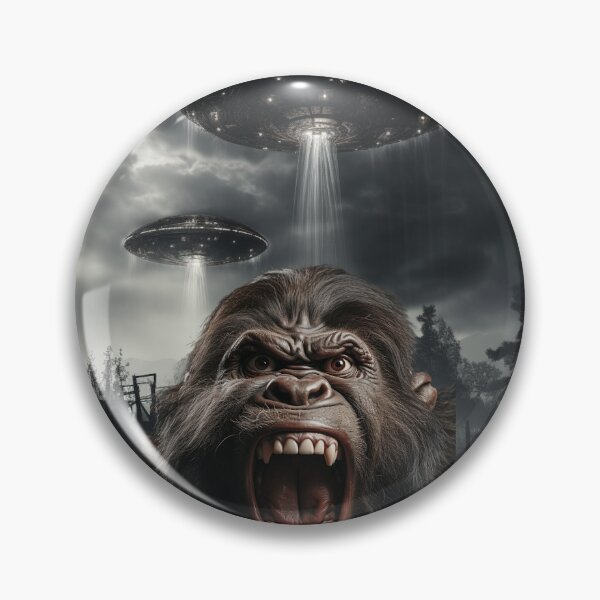 Item preview, Gorilla Selfie with UFOs designed and sold by Master-Print.