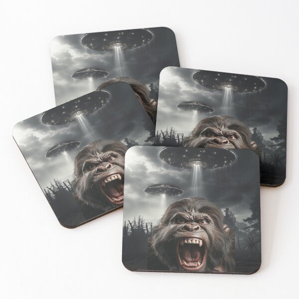 Item preview, Gorilla Selfie with UFOs designed and sold by Master-Print.