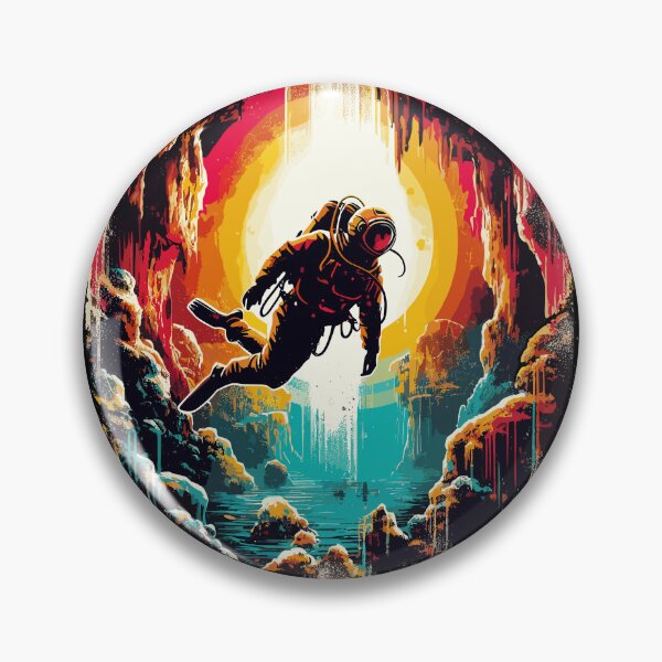 Item preview, Retro Vintage Cave Diving  designed and sold by TomFrontierArt.