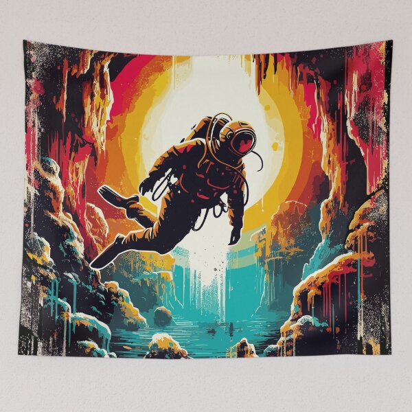 Item preview, Retro Vintage Cave Diving  designed and sold by TomFrontierArt.