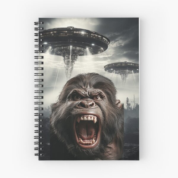 Item preview, Gorilla Selfie with UFOs designed and sold by Master-Print.