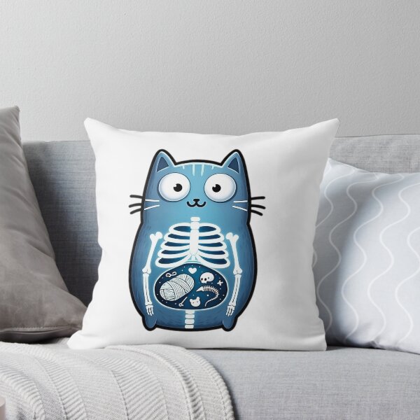 Item preview, X-Ray Kitty: Humorous Peek Inside a Cat's Curious Belly designed and sold by LumberEchoArts.