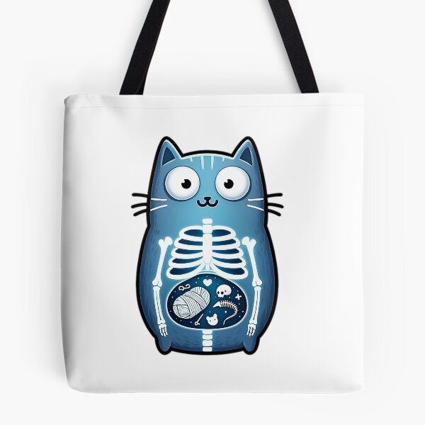 Item preview, X-Ray Kitty: Humorous Peek Inside a Cat's Curious Belly designed and sold by LumberEchoArts.