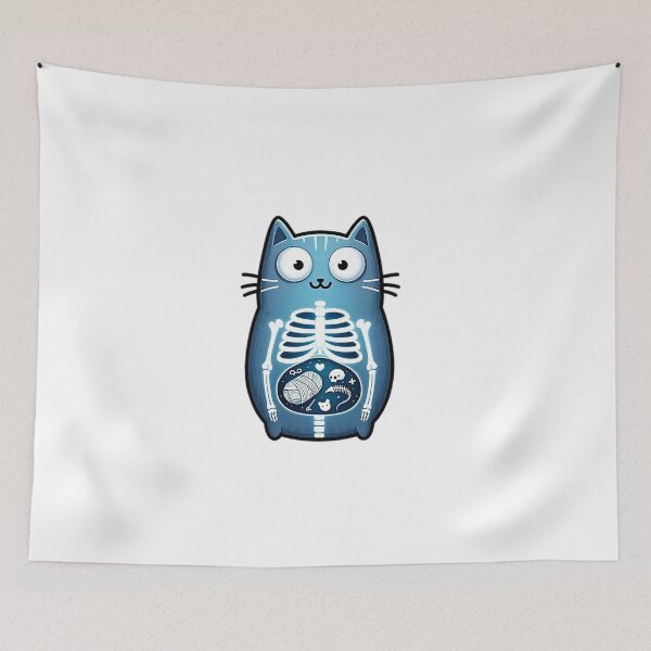 Item preview, X-Ray Kitty: Humorous Peek Inside a Cat's Curious Belly designed and sold by LumberEchoArts.