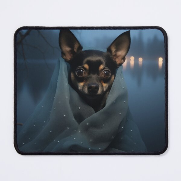 Item preview, Black Chihuahua Next To A Lake designed and sold by Nocturne  Paws.