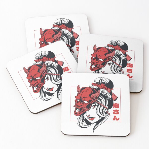 Item preview, Oni Girl Demon Japanese Anime Girl  designed and sold by DrawHandArt.