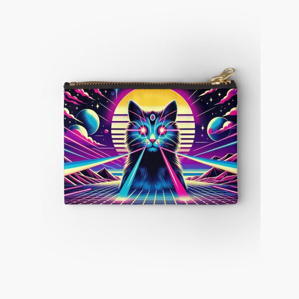 Item preview, Synthwave Laser Space Cat designed and sold by Zestpond.
