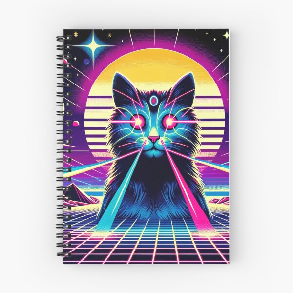 Item preview, Synthwave Laser Space Cat designed and sold by Zestpond.