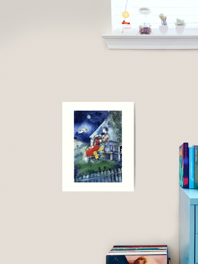 Thumbnail 2 of 3, Art Print, les amoureux Marc chagall artwork marc chagall paintings designed and sold by Amy-Hamilton.