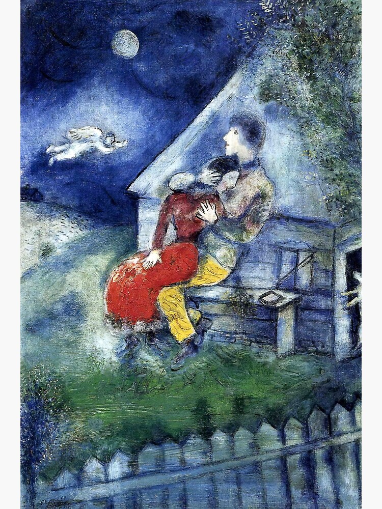Thumbnail 3 of 3, Art Print, les amoureux Marc chagall artwork marc chagall paintings designed and sold by Amy-Hamilton.