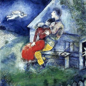 Artwork thumbnail, les amoureux Marc chagall artwork marc chagall paintings by Amy-Hamilton