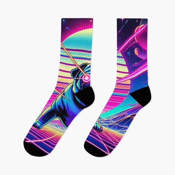 Item preview, Synthwave Laser Space Pug designed and sold by Zestpond.