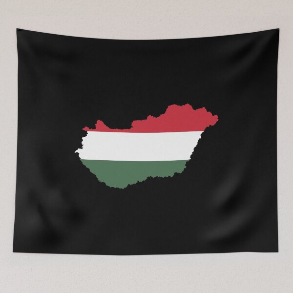 Item preview, Flag Map of Hungary designed and sold by feether-store.
