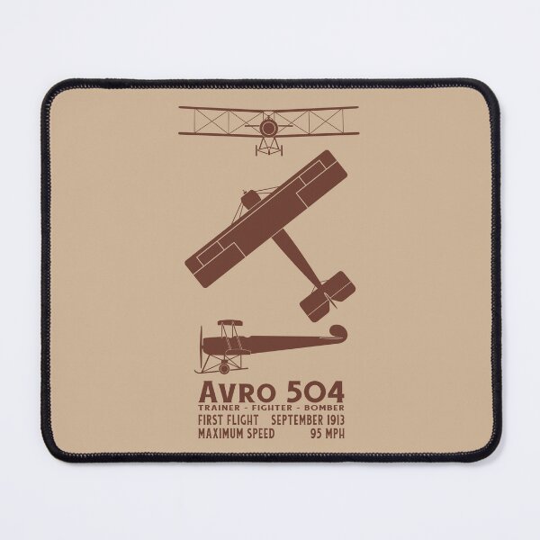 Item preview, Avro 504 British WW1 Biplane Infographic Silhouette Diagrams designed and sold by MilitaryMart.