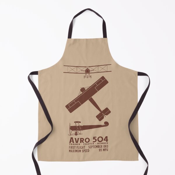 Artikelvorschau, Avro 504 Britische Doppeldecker-Infografik-Silhouettendiagramme aus dem 1. Weltkrieg entworfen und verkauft von MilitaryMart.