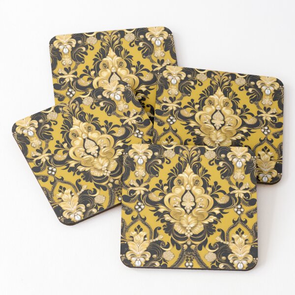 Item preview, Yellow & Gold Damask designed and sold by DesignsByPrnces.