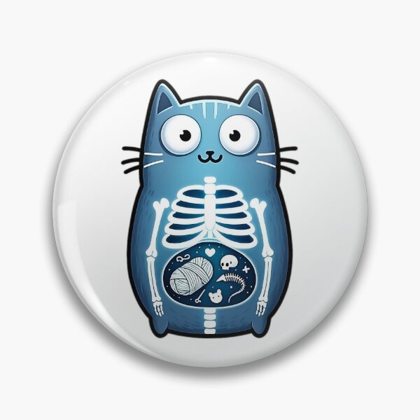 Item preview, X-Ray Kitty: Humorous Peek Inside a Cat's Curious Belly designed and sold by LumberEchoArts.