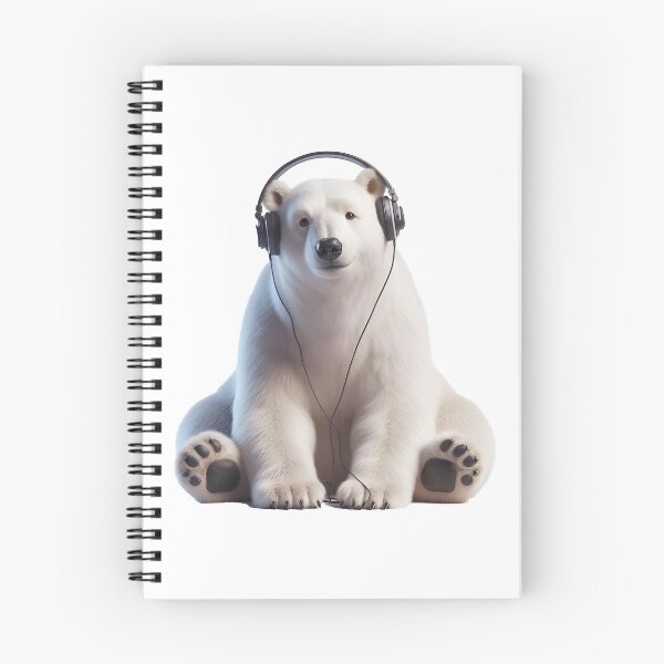 Item preview, Polar bear listening to music designed and sold by Ingridpd.