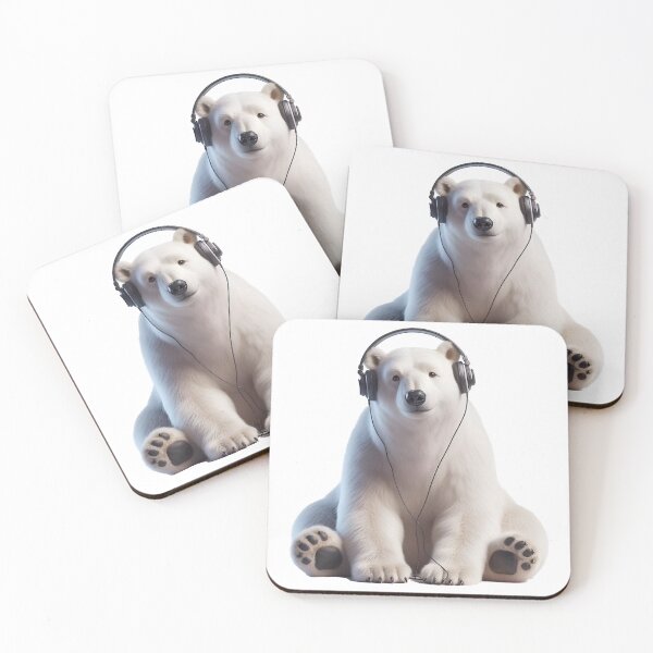 Item preview, Polar bear listening to music designed and sold by Ingridpd.