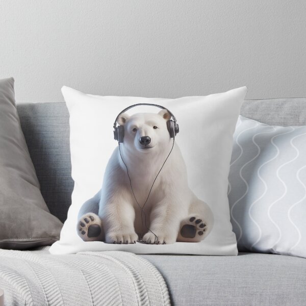 Item preview, Polar bear listening to music designed and sold by Ingridpd.