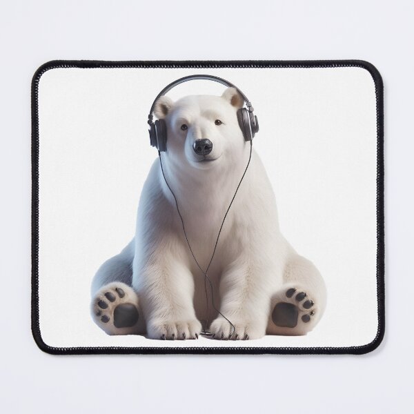 Item preview, Polar bear listening to music designed and sold by Ingridpd.