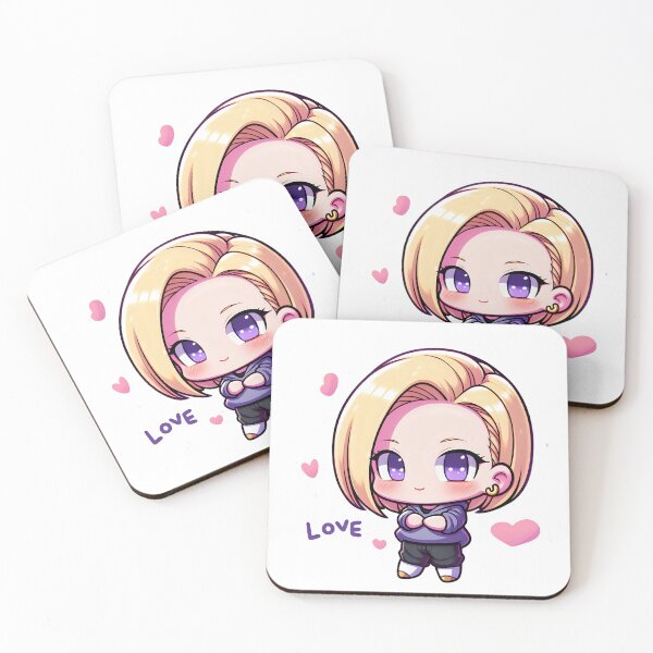 Item preview, Lovely in Lavender: Chibi Android 18 Sticker designed and sold by diegomenjivar92.
