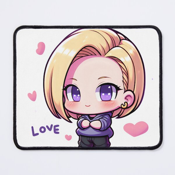 Item preview, Lovely in Lavender: Chibi Android 18 Sticker designed and sold by diegomenjivar92.