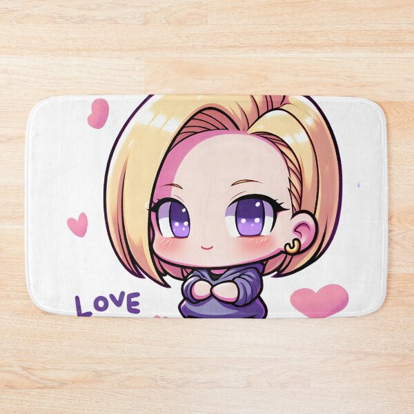 Item preview, Lovely in Lavender: Chibi Android 18 Sticker designed and sold by diegomenjivar92.