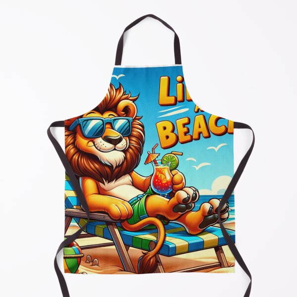 Item preview, Cartoon Lion "Life's a Beach" designed and sold by Zestpond.