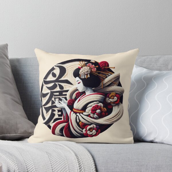 Item preview, Ilustración de geisha de fieltro con fondo japonés designed and sold by GALUMARKET.