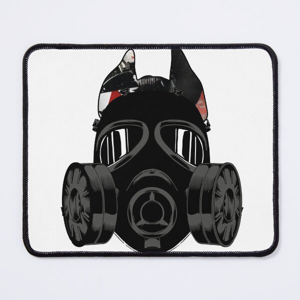 Item preview, pitbull with gas mask design designed and sold by aaron bautista.