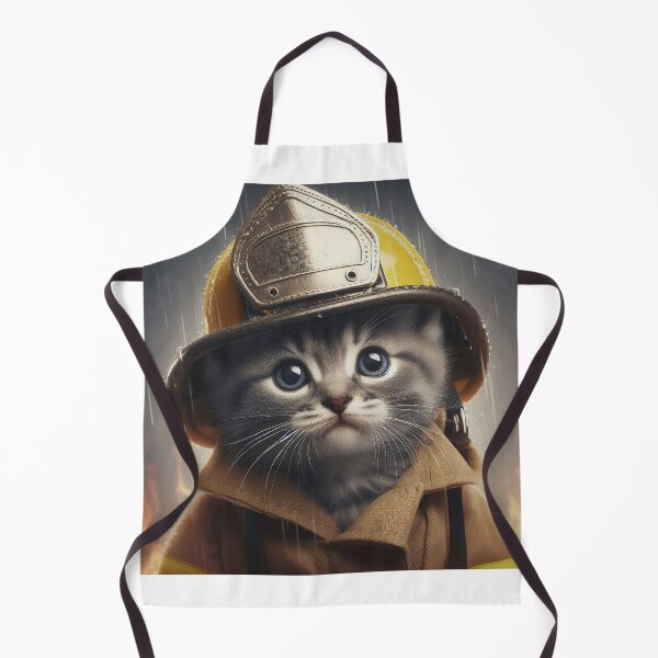 Item preview, Kitten firefighter photo designed and sold by All-Kittens.