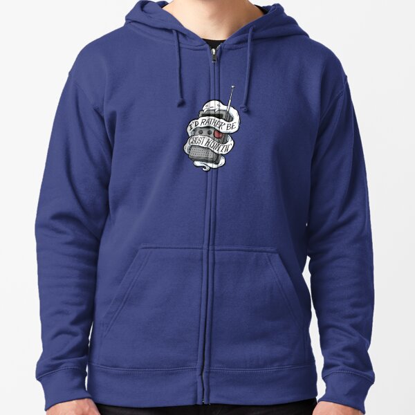 I'd Rather Be Ghost Hunting Zipped Hoodie
